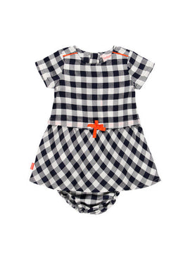 VESTIDO VISCOSA CUADROS DE BEBE NIÑA