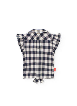 CAMISA VISCOSA CUADROS DE BEBE NIÑA