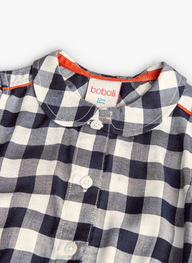 CAMISA VISCOSA CUADROS DE BEBE NIÑA