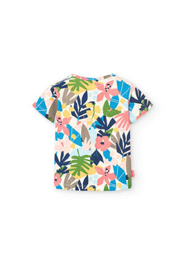 CAMISETA PUNTO FLORES DE BEBE NIÑA -BCI
