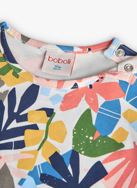 CAMISETA PUNTO FLORES DE BEBE NIÑA -BCI