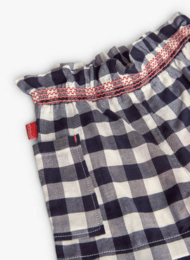 BERMUDAS VISCOSA CUADROS DE BEBE NIÑA