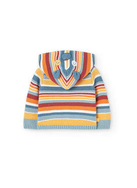 CHAQUETA TRICOTOSA LISTADA DE BEBE -BCI