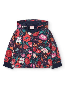 CHAQUETA FELPA FLORES DE BEBE NIÑA -BCI