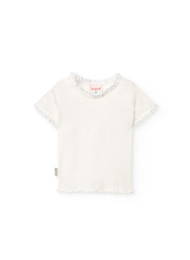 CAMISETA PUNTO CANALE DE BEBE NIÑA -BCI