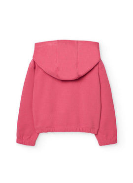 CHAQUETA FELPA CON CAPUCHA DE NIÑA -BCI