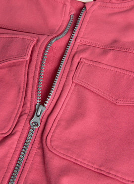 CHAQUETA FELPA CON CAPUCHA DE NIÑA -BCI