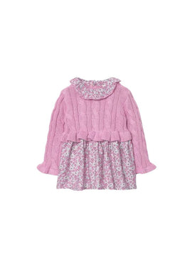 VESTIDO TRICOTOSA COMBINADO DE BEBE -BCI