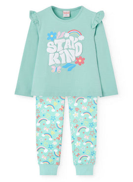 PIJAMA PUNTO MANGA LARGA DE NIÑA -BCI