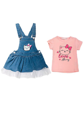 Conjunto Vestido Mezclilla con Playera