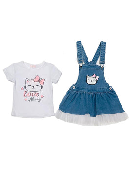 Conjunto Vestido Mezclilla con Playera