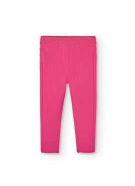 Pantalon felpa elastico cereza