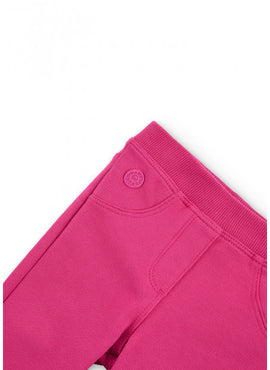 Pantalon felpa elastico cereza