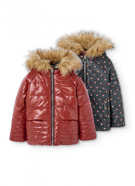 Chamarra parka reversible