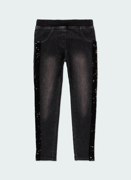 Pantalon denim punto
